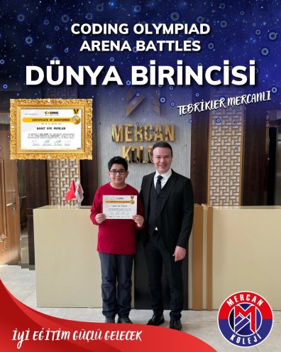  Malatya Mercan Koleji öğrencisi dünya Birincisi oldu