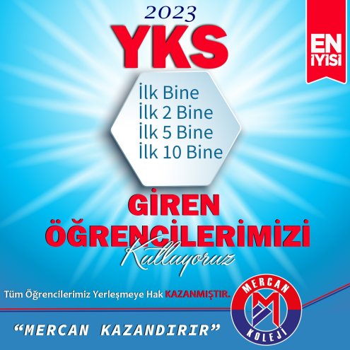 2023 YKS Türkiye Derecelerimiz Mercan Koleji Fen ve Anadolu Lisesi Malatyanın En İyi Liseleri